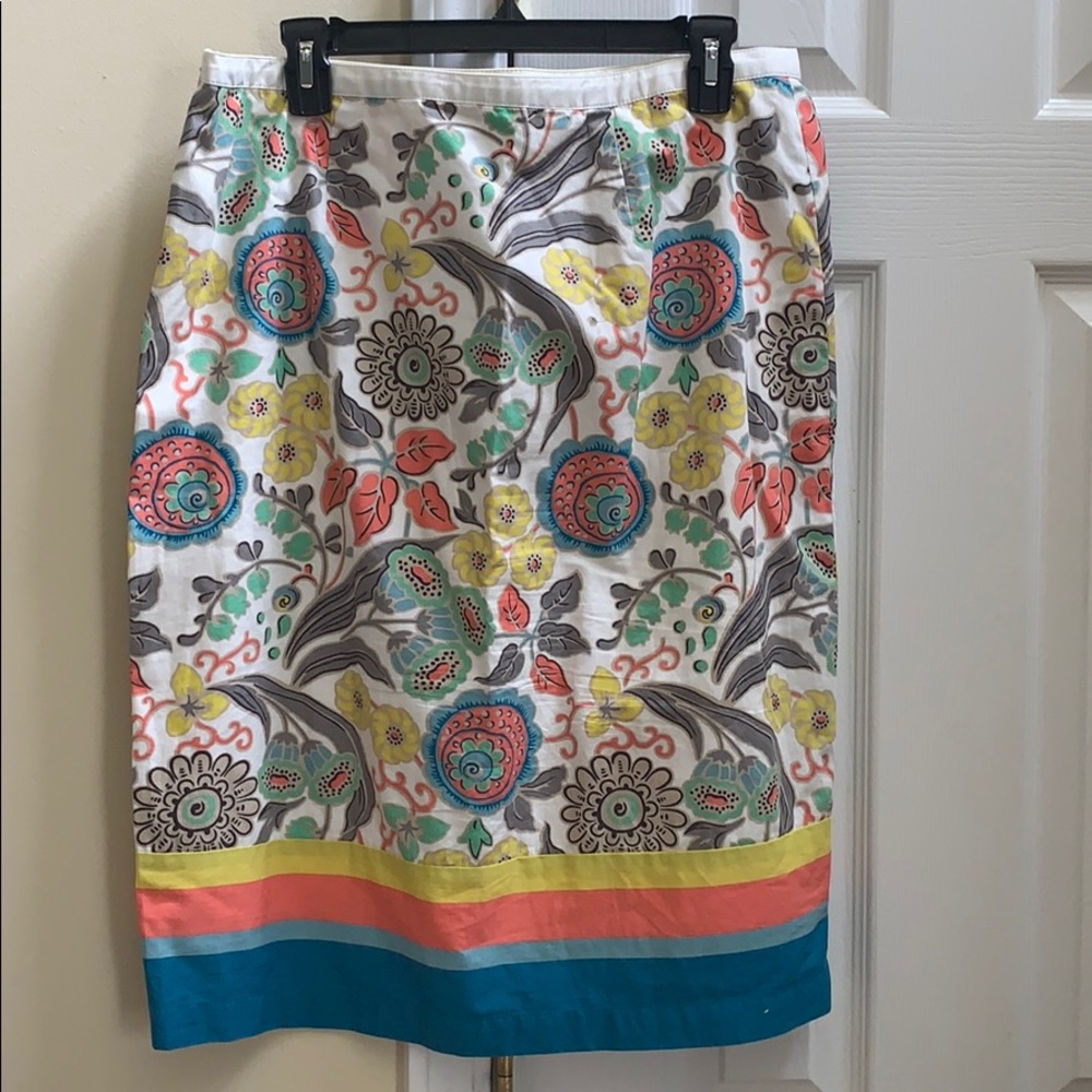 Boden lined Floral Skirt 12L